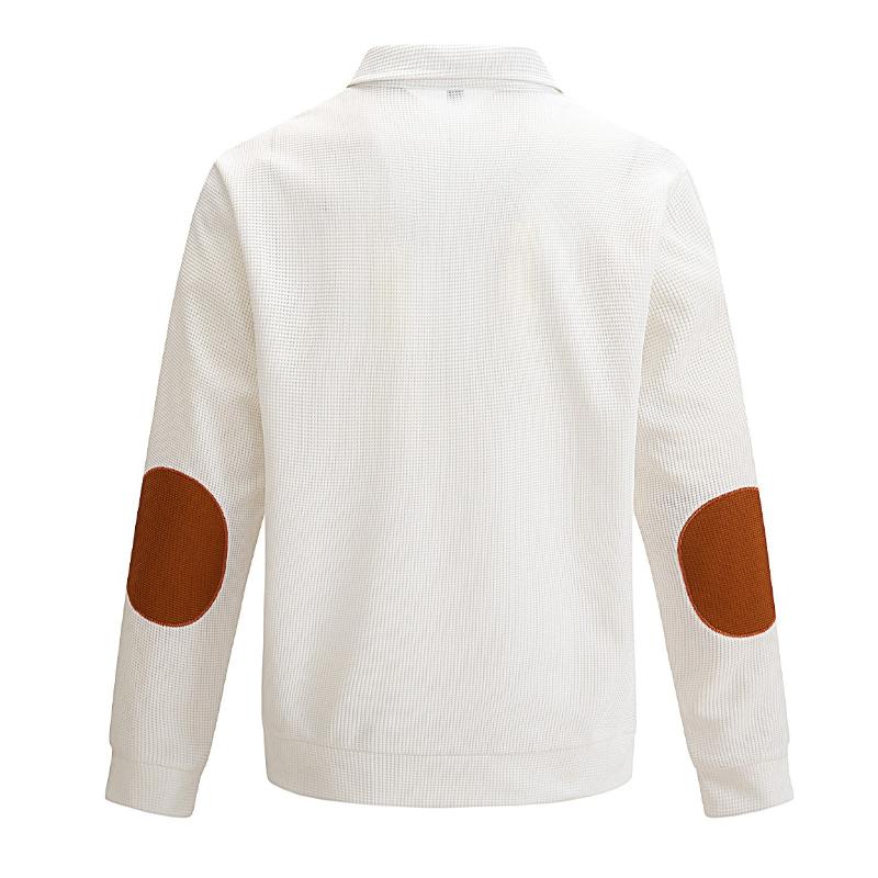 Men's Outdoor Casual Stand Collar Waffle Sweatshirt 9267507626168
