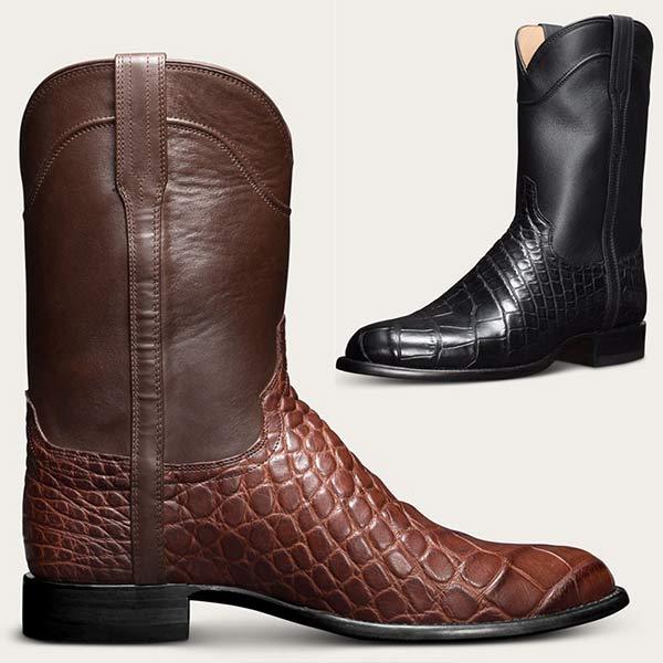 MEN'S VINTAGE CROCODILE WESTERN COWBOY BOOTS 9261846659256