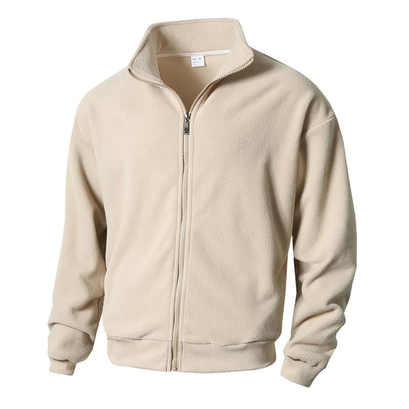Men's Polar Fleece Long Sleeve Stand Collar Jacket 9261087326392