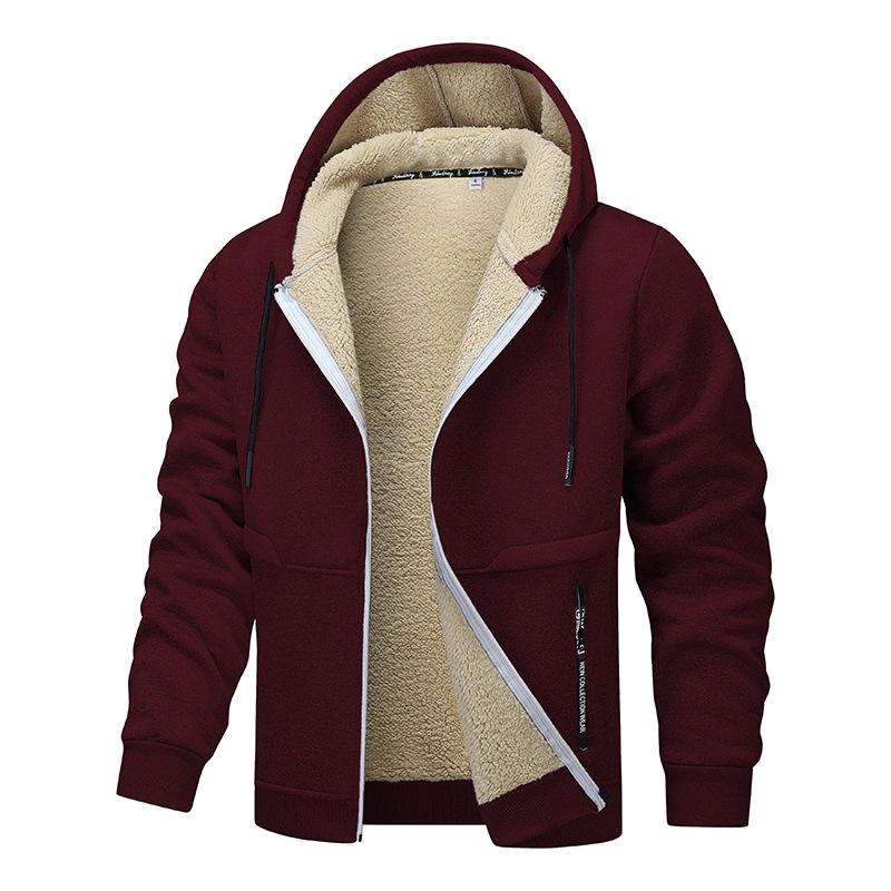 Men's Sherpa Thickened Hooded Jacket 9261092241592