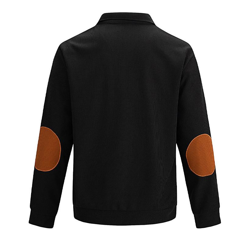Men's Outdoor Casual Stand Collar Waffle Sweatshirt 9267507626168