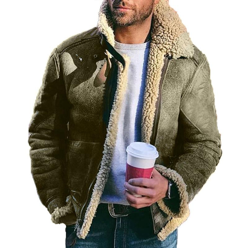 Men's Retro Zipper Thickened Coat 9261101056184