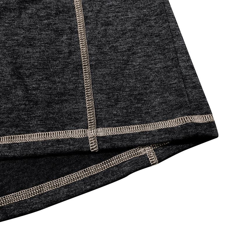 Men's Color Block Henley Neck Short Sleeve T-Shirt 9261132742840