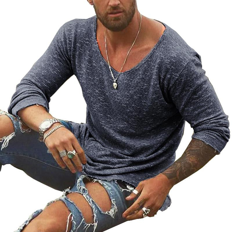 Men's Loose Casual Long Sleeve T-Shirt 9261117309112