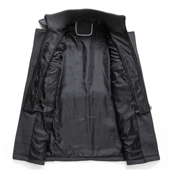 Men's Retro Double Collar Woolen Coat 9261101449400