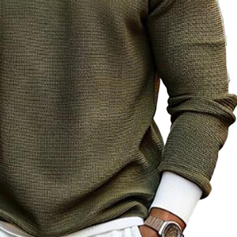 Men's Casual Contrast Waffle Hoodie 9267507298488