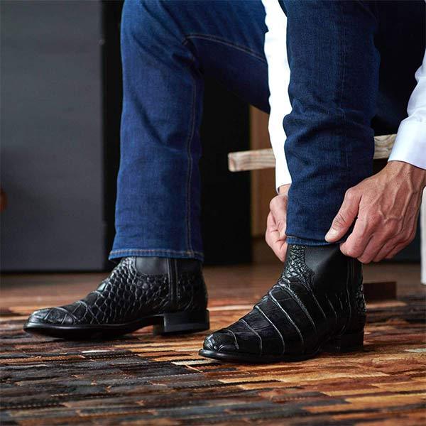 MEN'S VINTAGE CROCODILE WESTERN COWBOY BOOTS 9261846659256