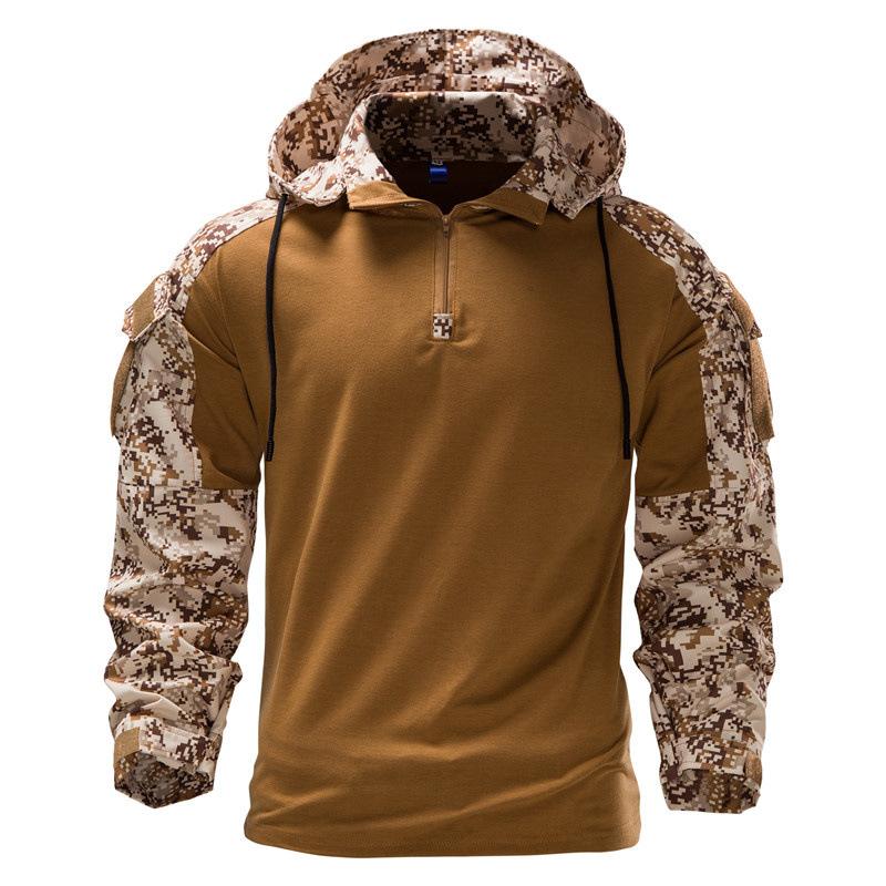 Men's Outdoor Wear-resistant Sports Camouflage Hooded Sweatshirt Jacket 9261111476408