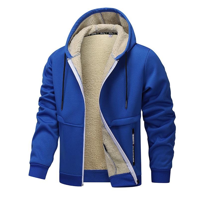 Men's Sherpa Thickened Hooded Jacket 9261092241592