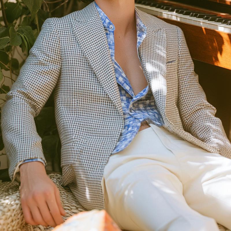 Men's Vintage Check Blazer 9877215903928