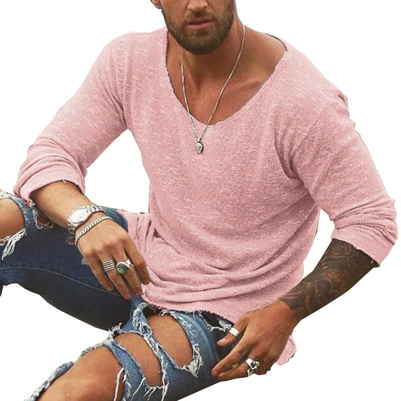 Men's Loose Casual Long Sleeve T-Shirt 9261117309112