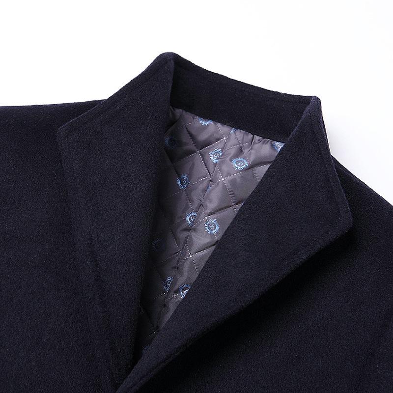Men's Lapel Single Breasted Woolen Coat 9261100564664