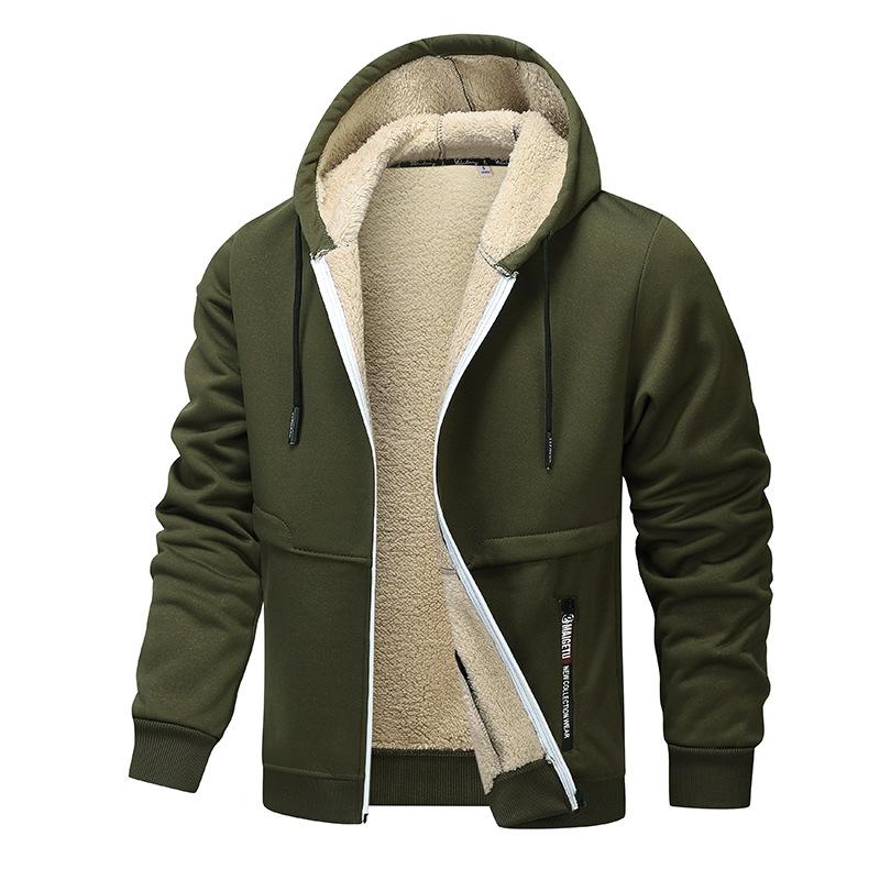Men's Sherpa Thickened Hooded Jacket 9261092241592