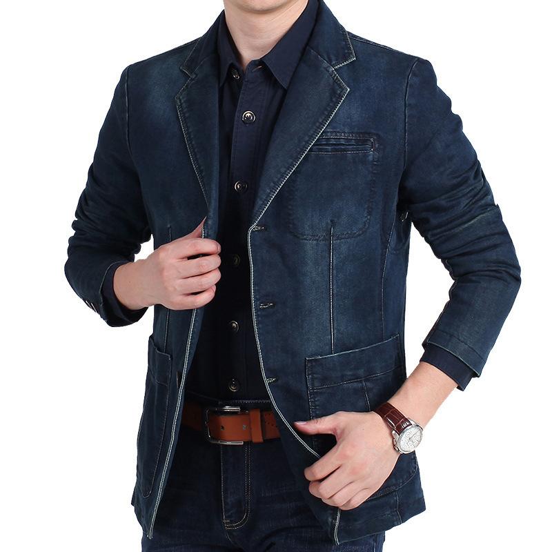 Men's Vintage Denim Blazer 9261087424696