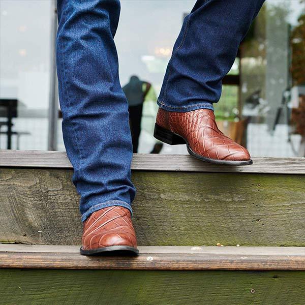 MEN'S VINTAGE CROCODILE WESTERN COWBOY BOOTS 9261846659256
