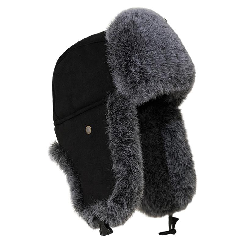 Men's Windproof and Cold-proof Plus Velvet and Thickened Ear Protection Hat 9271924654264