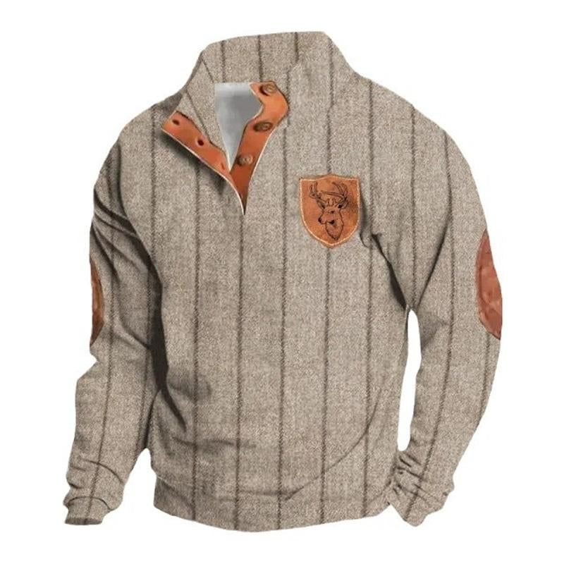Men's Outdoor Casual Stand Collar Long Sleeve Sweatshirt 9261135790264
