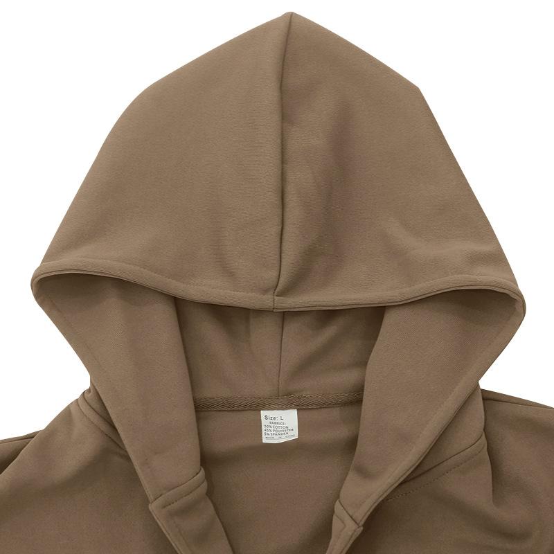 Men's Solid Hooded Double Breasted Casual Coat 9261102235832