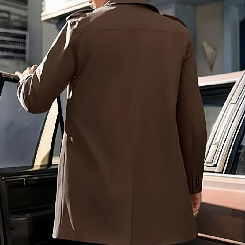 Men's Mid-length Double-breasted Casual Trench Coat 9261104726200