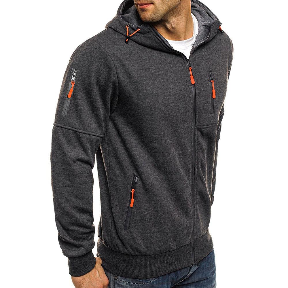 Men's Zipper Cardigan Hooded Sweatshirt Jacket 9261077561528