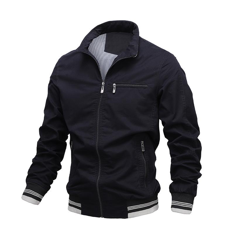 Men's Casual Stand Collar Zip-up Jacket 9261096665272