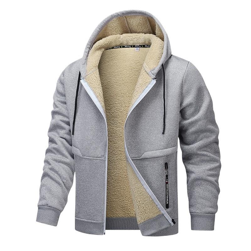 Men's Sherpa Thickened Hooded Jacket 9261092241592