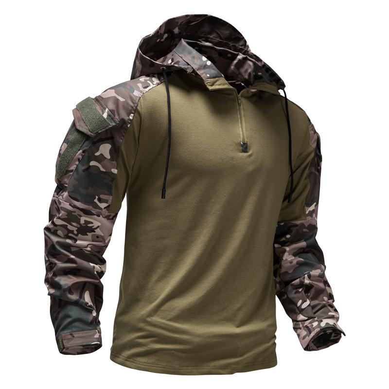 Men's Outdoor Wear-resistant Sports Camouflage Hooded Sweatshirt Jacket 9261111476408