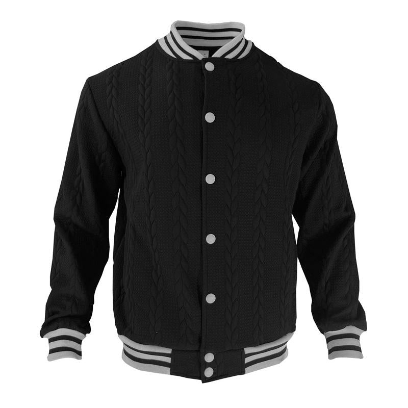 Men's Casual Single Breasted Cardigan Baseball Jacket 9261088735416
