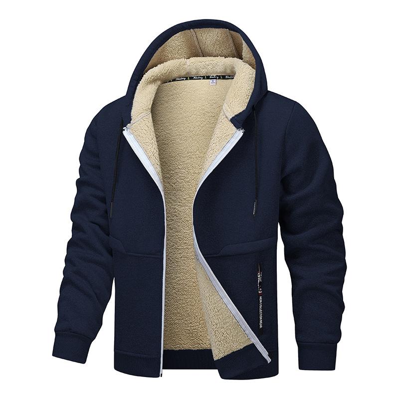 Men's Sherpa Thickened Hooded Jacket 9261092241592