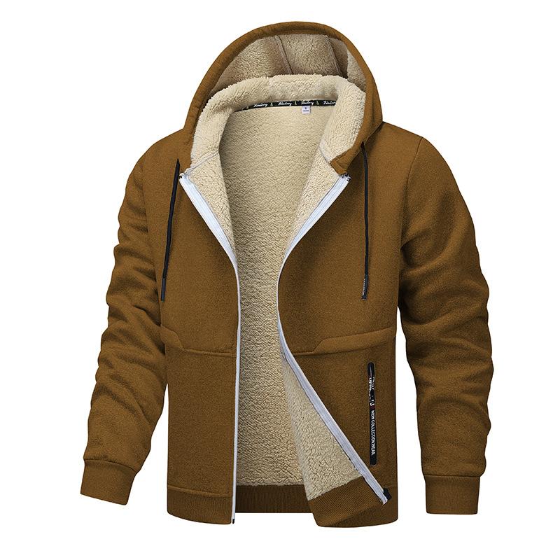 Men's Sherpa Thickened Hooded Jacket 9261092241592