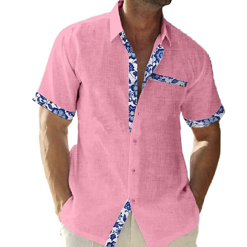 Men's Hawaii Beach Vacation Short Sleeve Cardigan Shirt 9261788463288