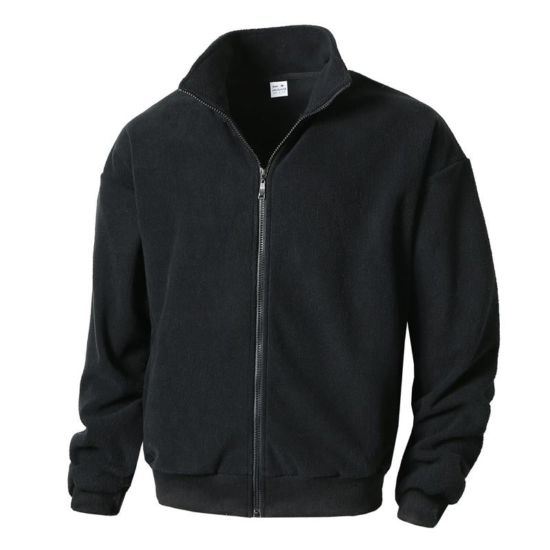 Men's Polar Fleece Long Sleeve Stand Collar Jacket 9261087326392