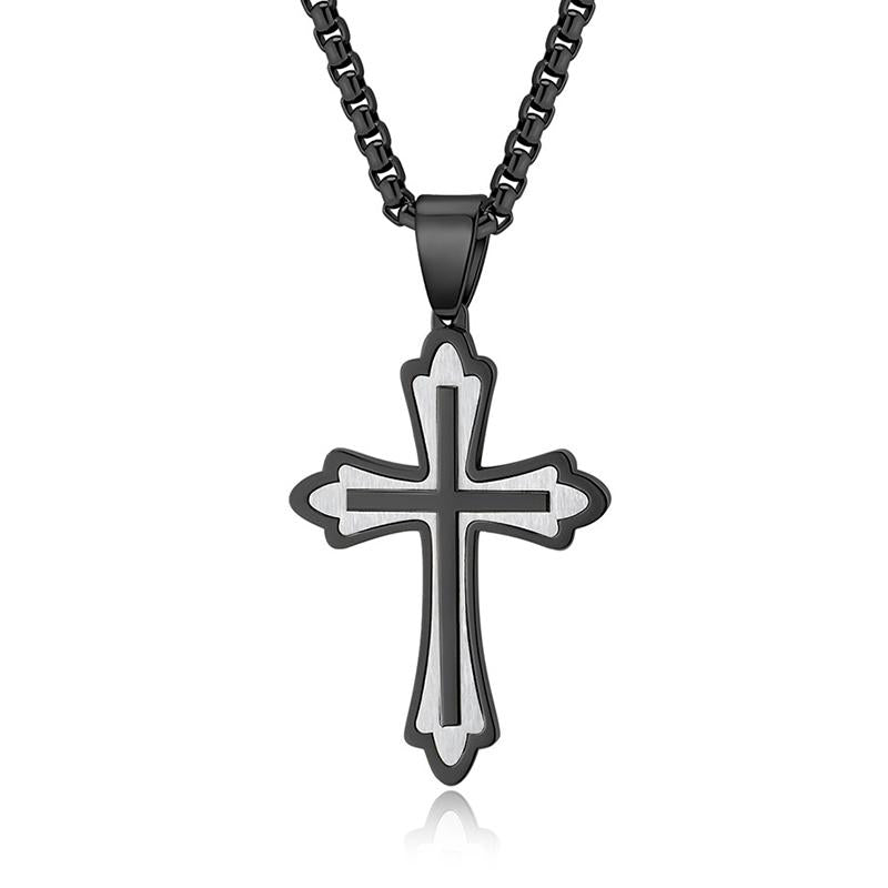 Retro Casual Color Matching Cross Necklace 9274168410296