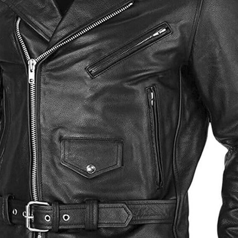 Men's Leather Motorcycle Jackets 9261089456312