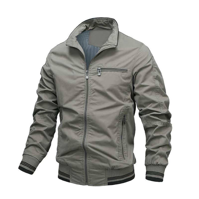 Men's Casual Stand Collar Zip-up Jacket 9261096665272