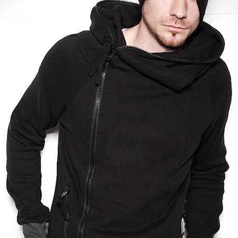 Men's Side Zipper Hooded Casual Long Sleeve Hoodie 9885840048312
