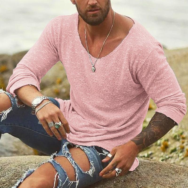 Men's Loose Casual Long Sleeve T-Shirt 9261117309112
