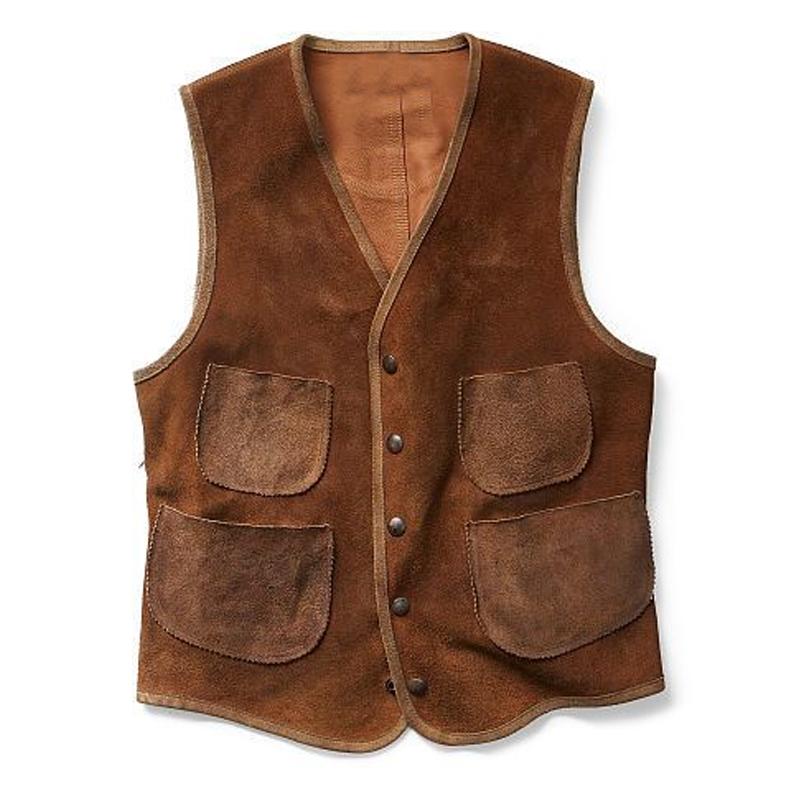Men's Vintage Brown Suede Vest 9873135108280