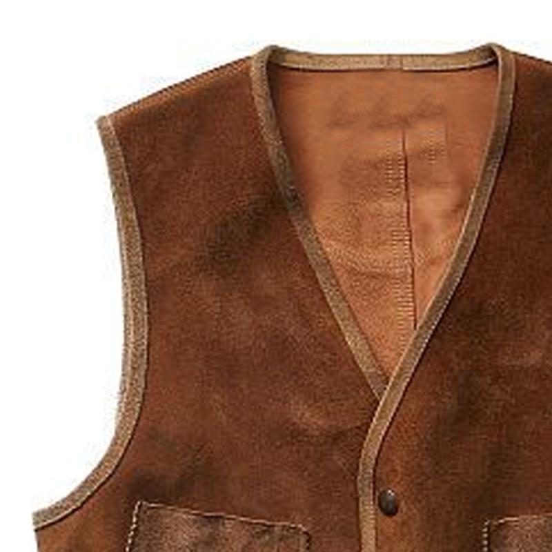 Men's Vintage Brown Suede Vest 9873135108280