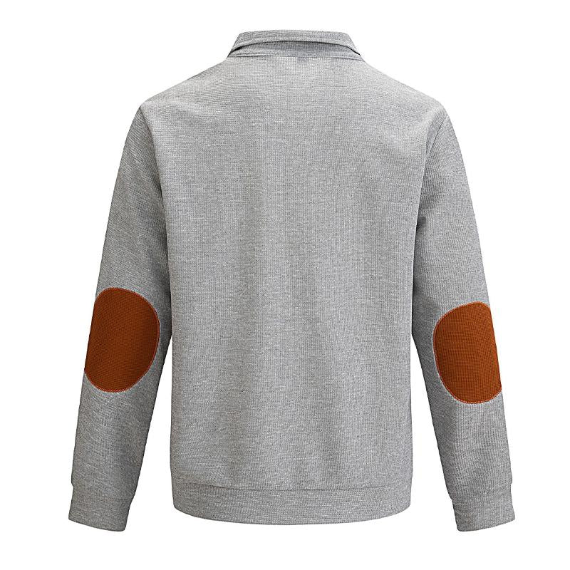 Men's Outdoor Casual Stand Collar Waffle Sweatshirt 9267507626168