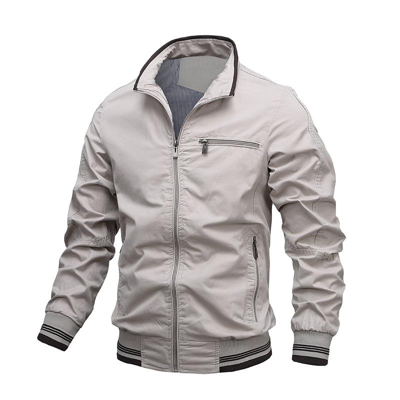 Men's Casual Stand Collar Zip-up Jacket 9261096665272