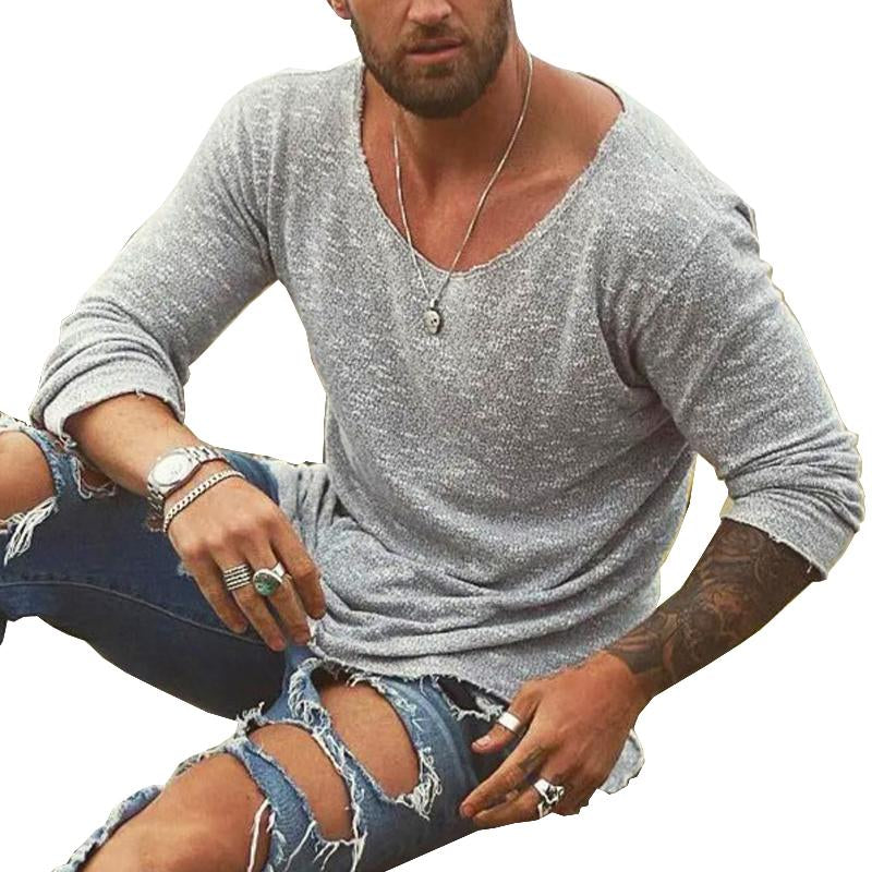 Men's Loose Casual Long Sleeve T-Shirt 9261117309112