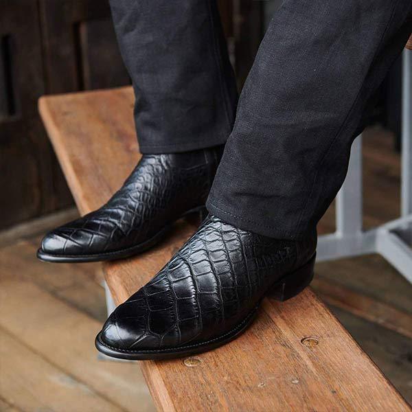 MEN'S VINTAGE CROCODILE WESTERN COWBOY BOOTS 9261846659256