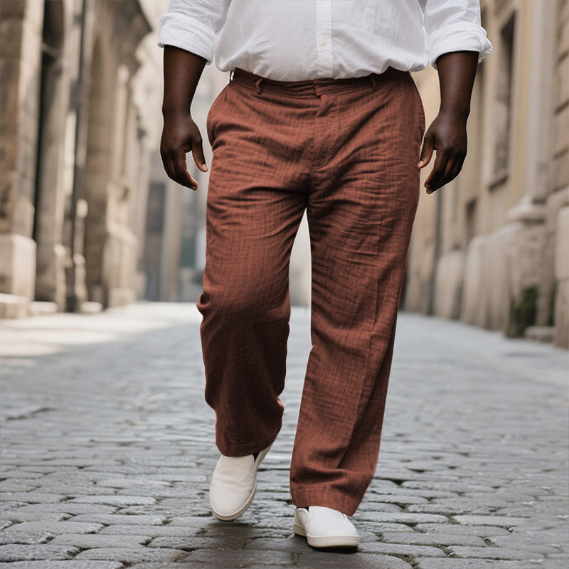 Men's Spring Fashion Casual Loose Cotton and Linen Pants 9942358556856