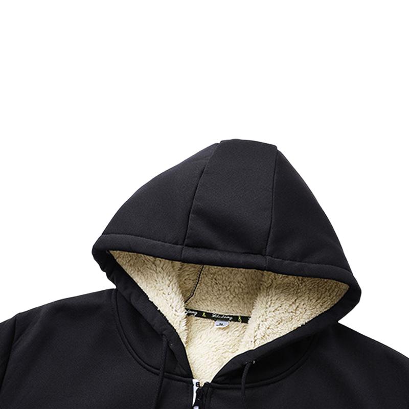 Men's Sherpa Thickened Hooded Jacket 9261092241592