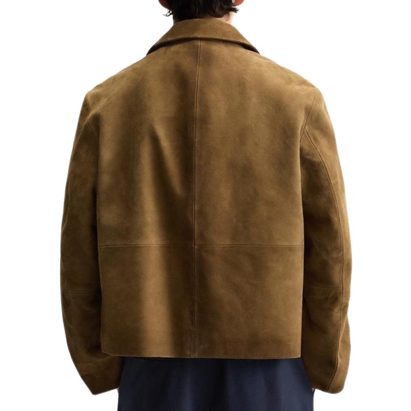 Men's Vintage Lapel Suede Jacket 9884640116920