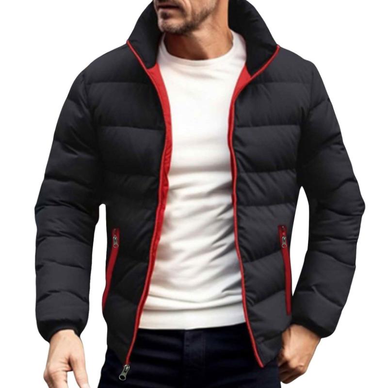 Men's Solid Color Stand Collar Cotton Coat 9261104693432