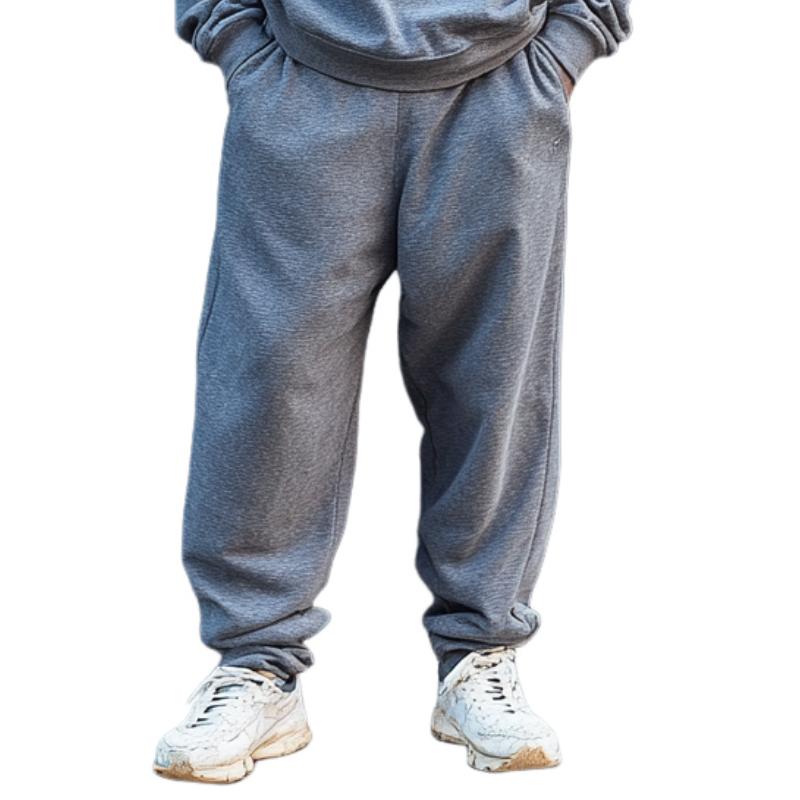 Men's Classic Casual Round Neck Pullover Sweatshirt and Casual Pants Two-piece Set 9274152353976