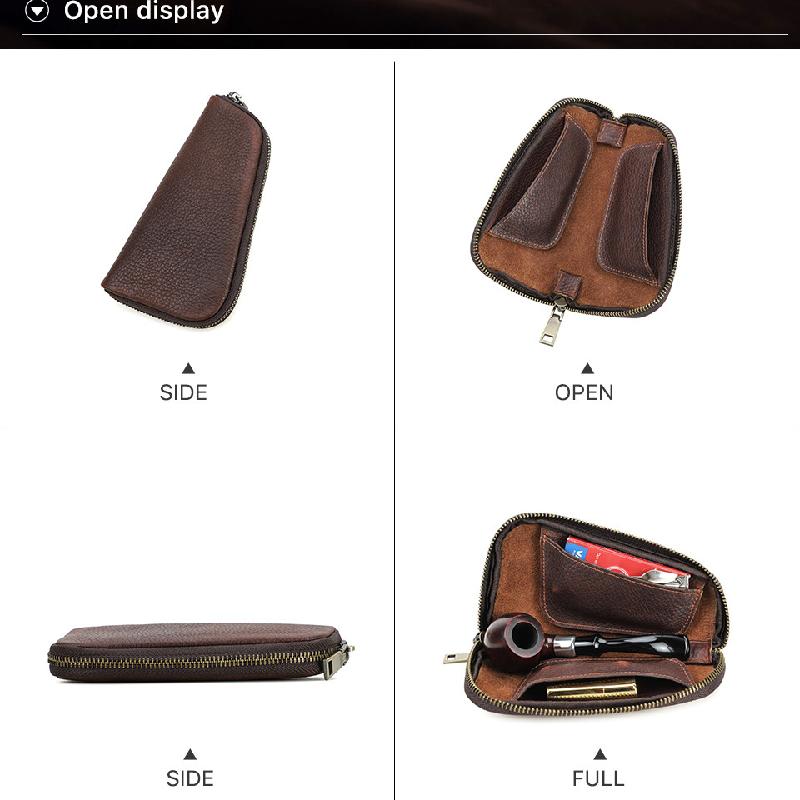 Men's Multifunctional Portable Tobacco Leather Storage Bag 9272629657784
