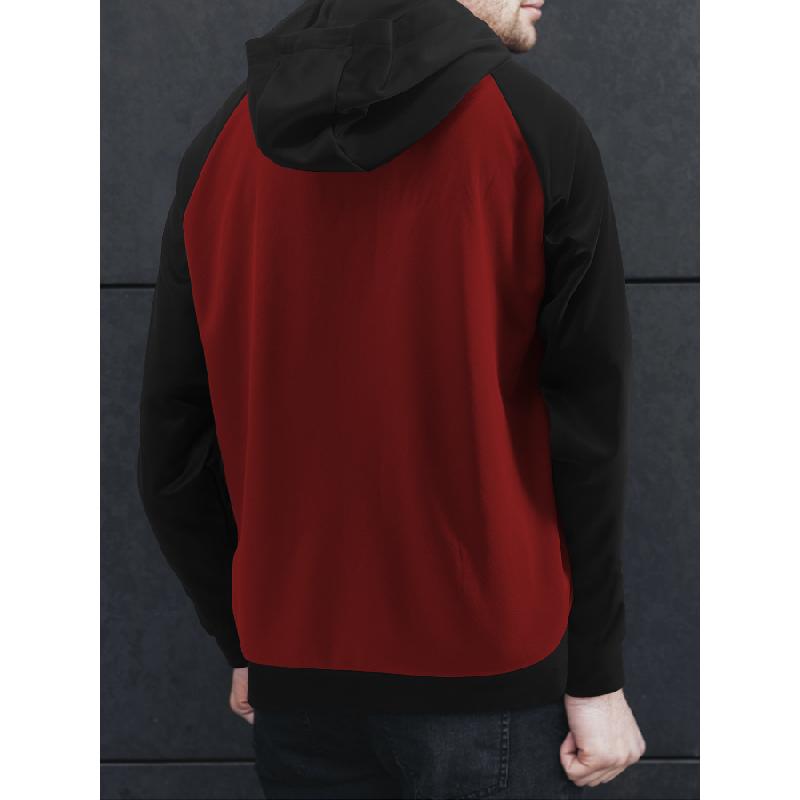 Men's Casual Color Matching Hooded Sweatshirt Jacket 9268189331640